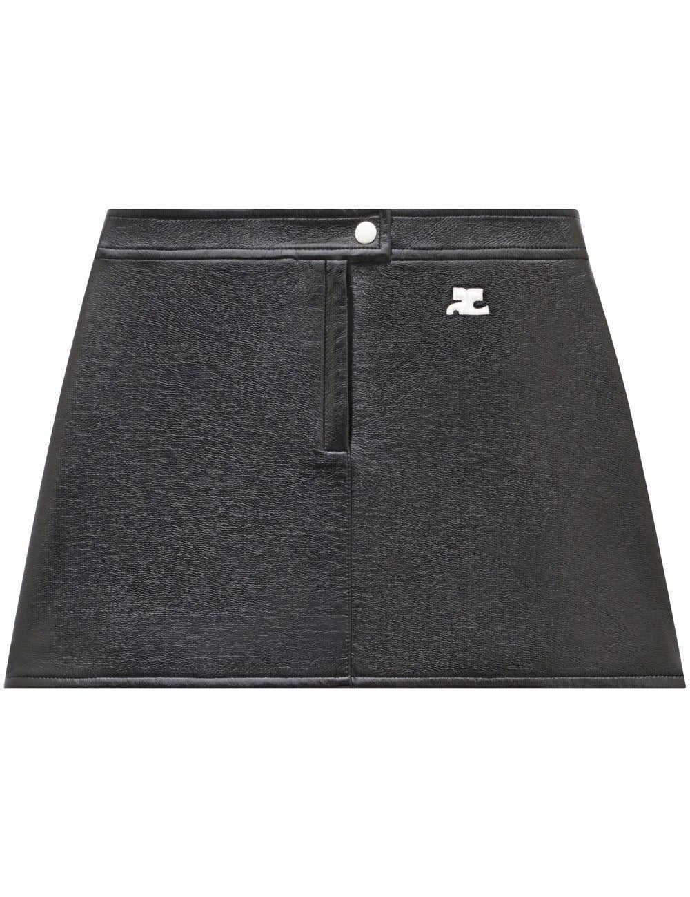 Minigonna Reedition con logo in nero Courrèges - donna 