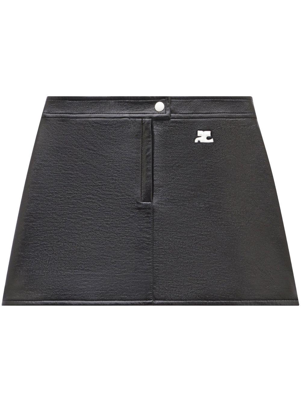Minigonna Reedition con logo in nero Courrèges - donna 