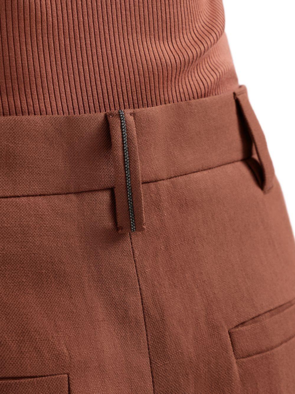 Shorts con chiusura nascosta in arancione Brunello cucinelli - donna 