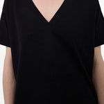 T-shirt FAAA in nero Loulou de saison - donna 