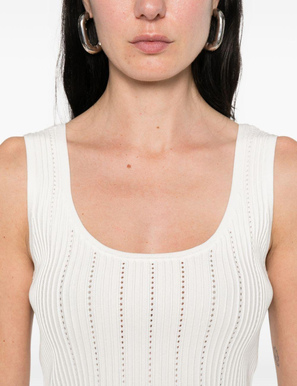 Canotta con scollo quadrato in bianco Simkhai - donna 