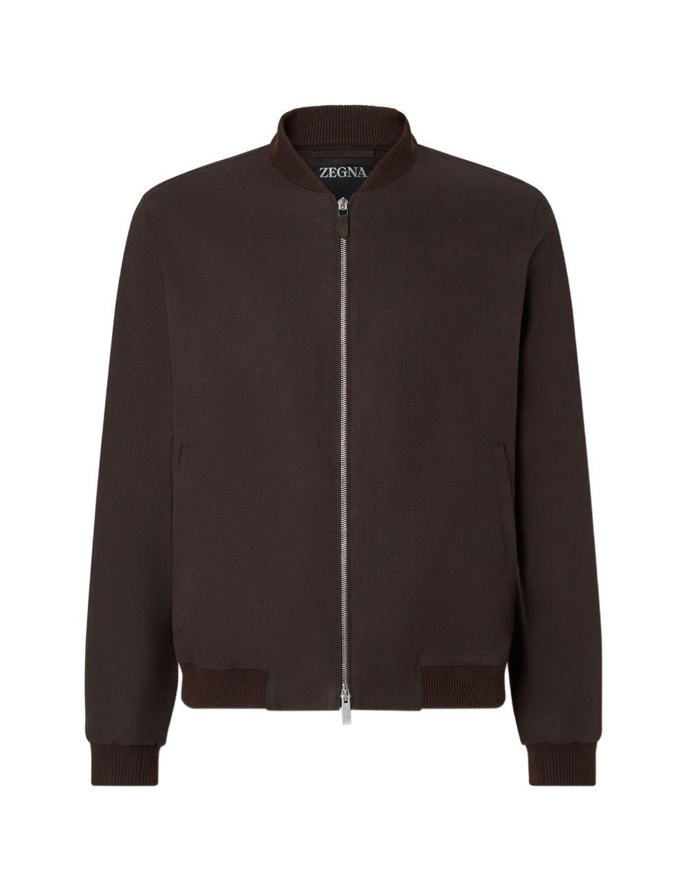 Bomber Oasi Lino in marrone Zegna - uomo 