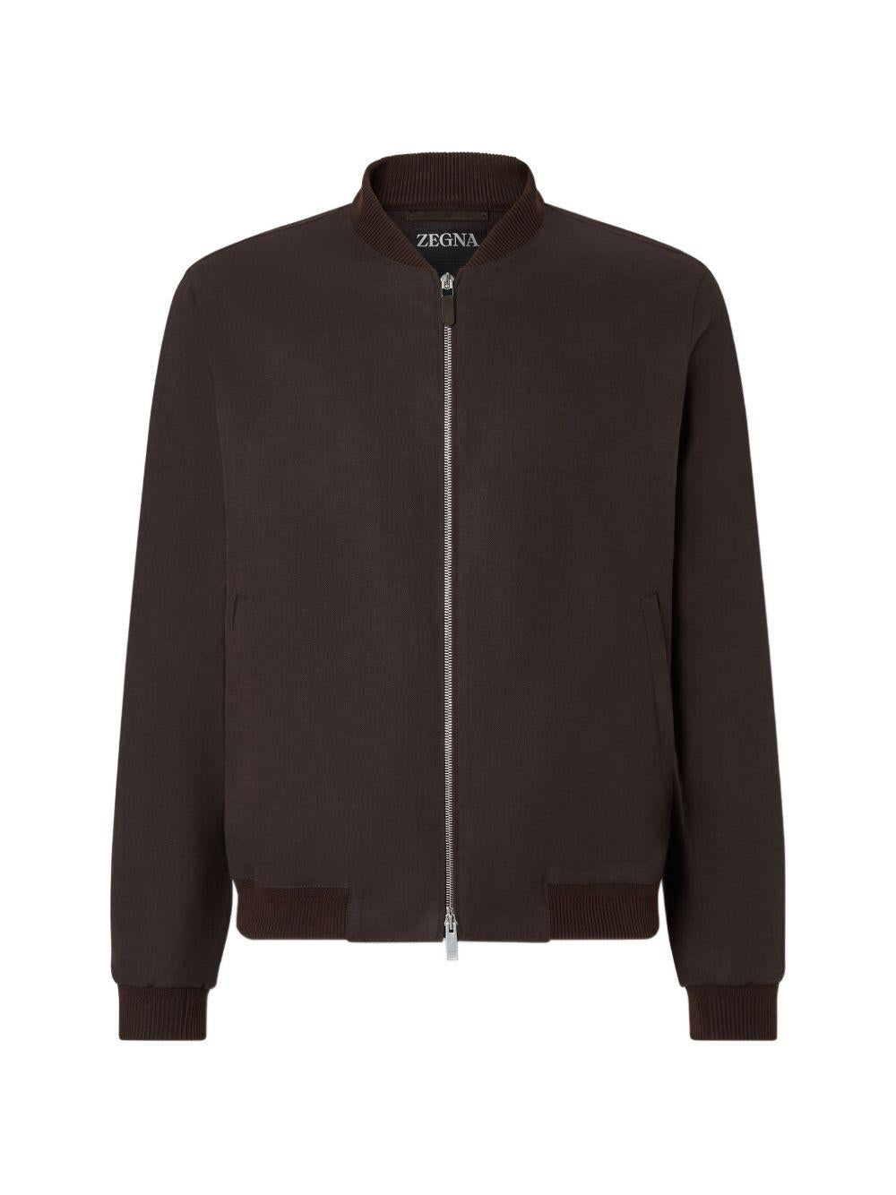 Bomber Oasi Lino in marrone Zegna - uomo 