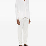 Cardigan con colletto in cashmere andrea in bianco Gotha - donna 