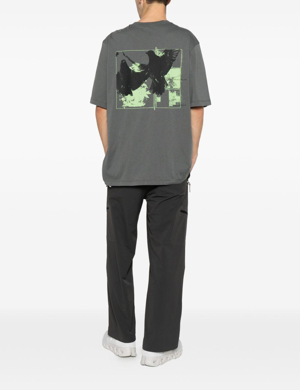 T-shirt con stampa grafica "Peacemaker" in grigio Oamc peacemaker - uomo 