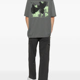 T-shirt con stampa grafica "Peacemaker" in grigio Oamc peacemaker - uomo 