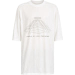 T-shirt a manica corta in bianco Rick owens - uomo 