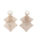 Orecchini in maglia mettalica con perle frizz in oro Rosantica - donna 