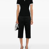 T-shirt con applicazione in nero Courrèges - donna 