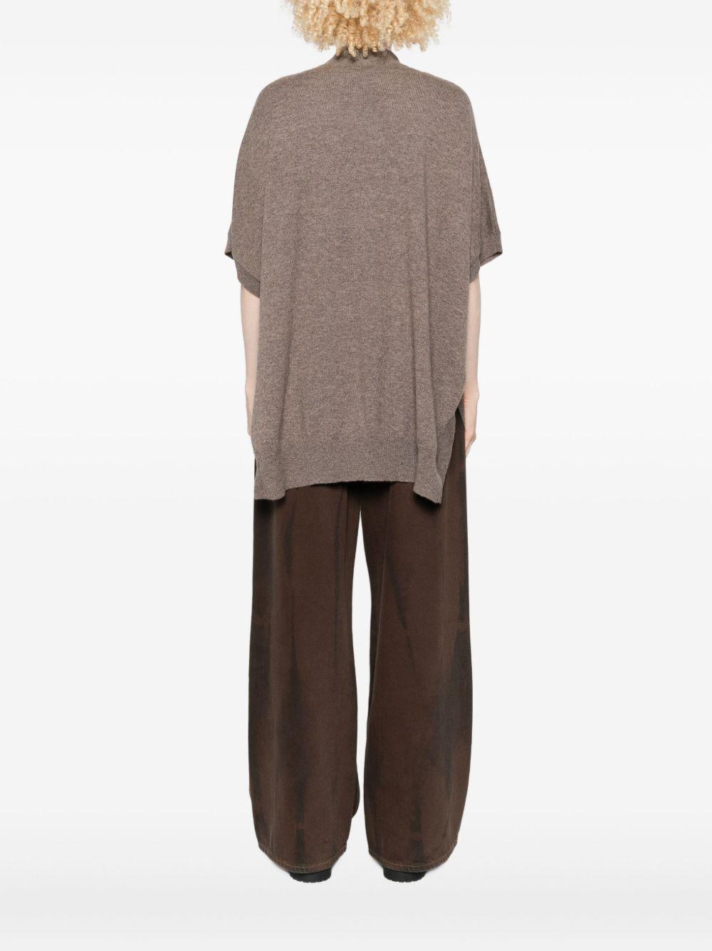 Cardigan a maniche corte in beige Gotha - donna 