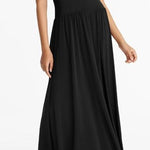 Copricostume lungo a fascia in nero Oda Eres - donna 