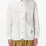 Giacca-camicia con tasche in bianco And wander - uomo 