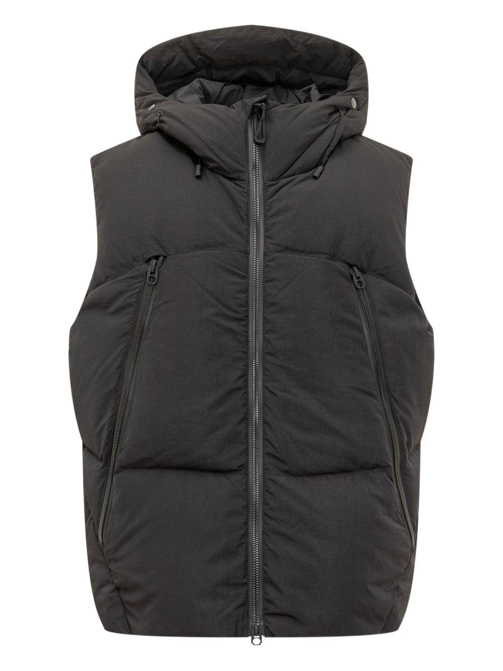Gilet con zip in nero Jg1 - uomo 