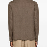 Giacca camicia john con tasca con patta in marrone Briglia 1949 - uomo 