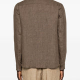 Giacca camicia john con tasca con patta in marrone Briglia 1949 - uomo 
