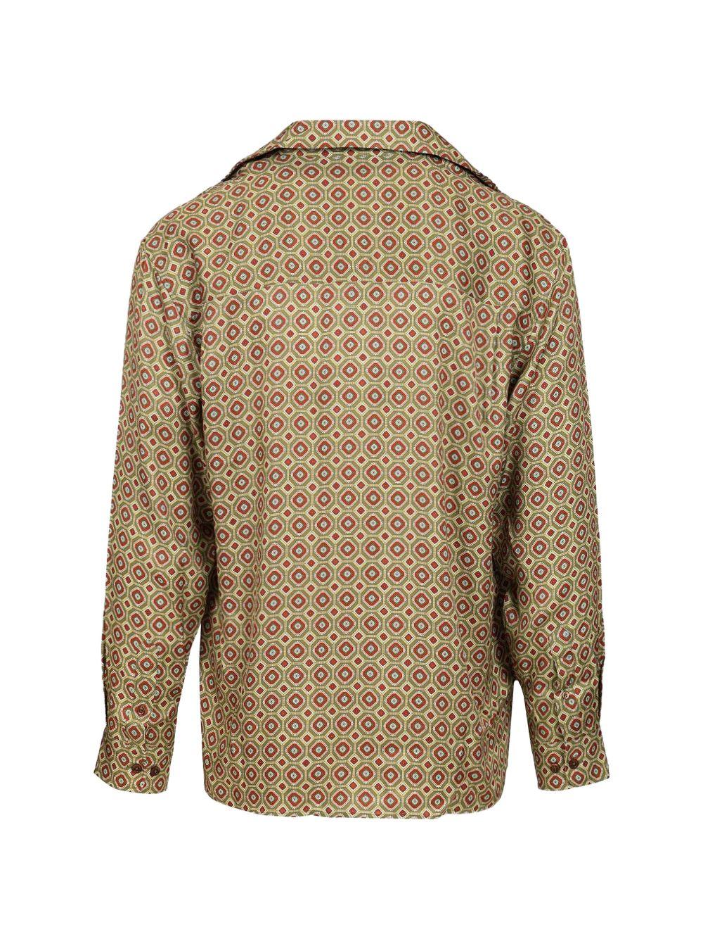 Camicia geometrica in verde Drole de monsieur - uomo 