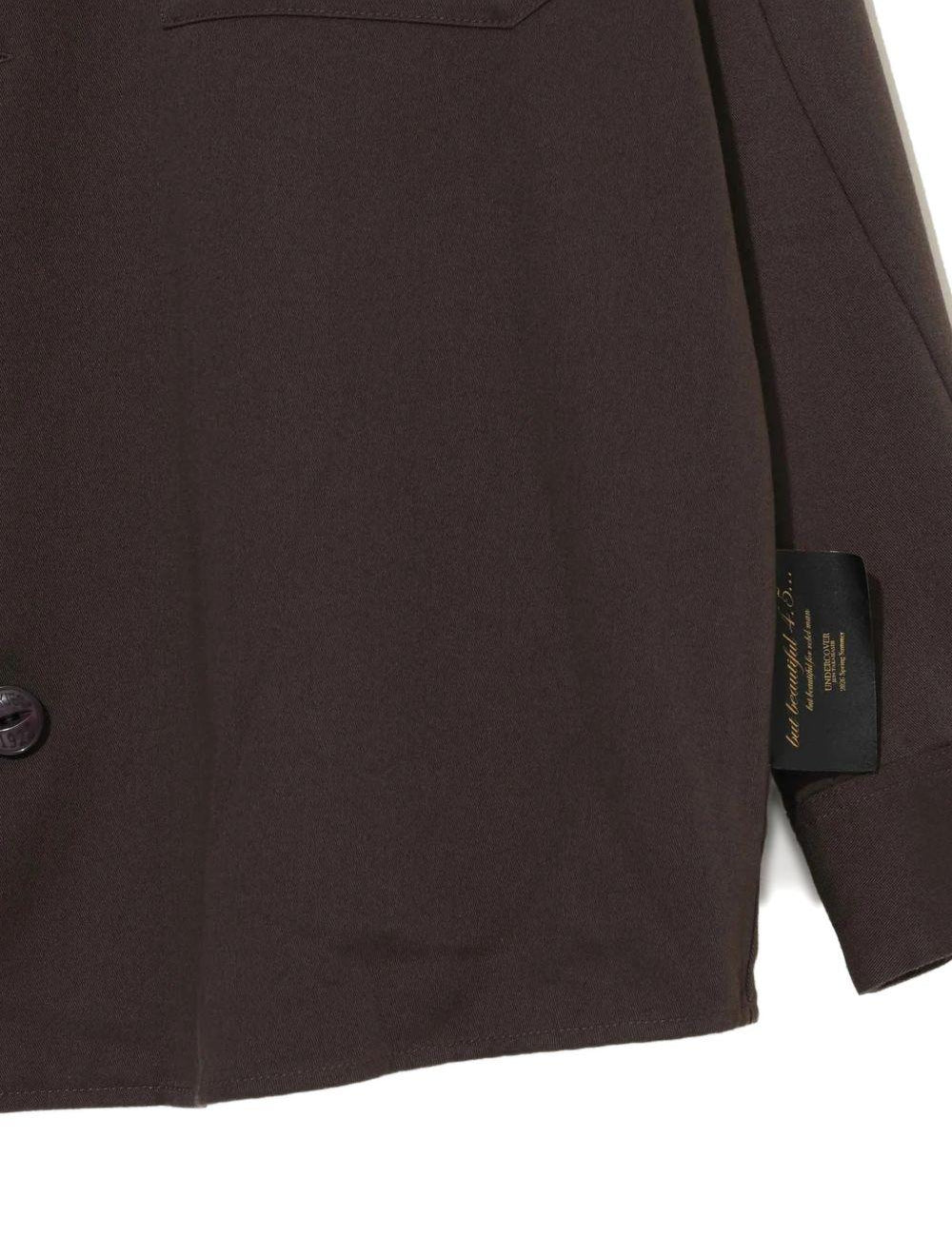 Camicia Dickies con bottoni e dettagli sulle tasche in marrone Undercover - uomo 
