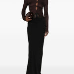 Abito da sera con dettagli in pizzo in nero Christopher esber - donna 