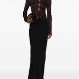 Abito da sera con dettagli in pizzo in nero Christopher esber - donna 
