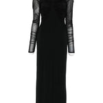 Abito con spalle scoperte e drappeggio locri in nero Maxmara - donna 