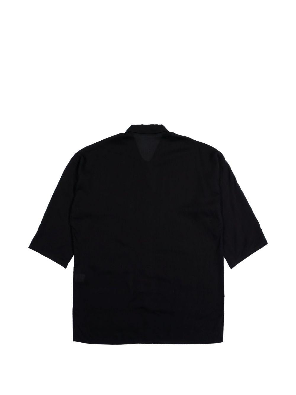 Camicia a maniche corte in nero Yohji yamamoto - uomo 