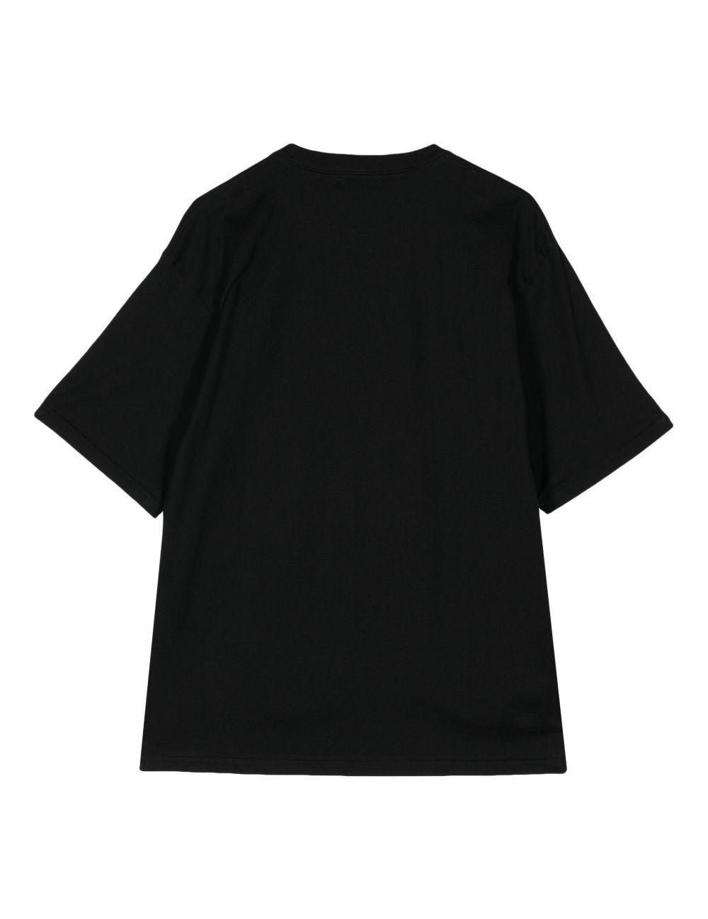 T-shirt con stampa in nero 