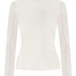 Maglia a coste a collo alto in bianco Self-portrait - donna 