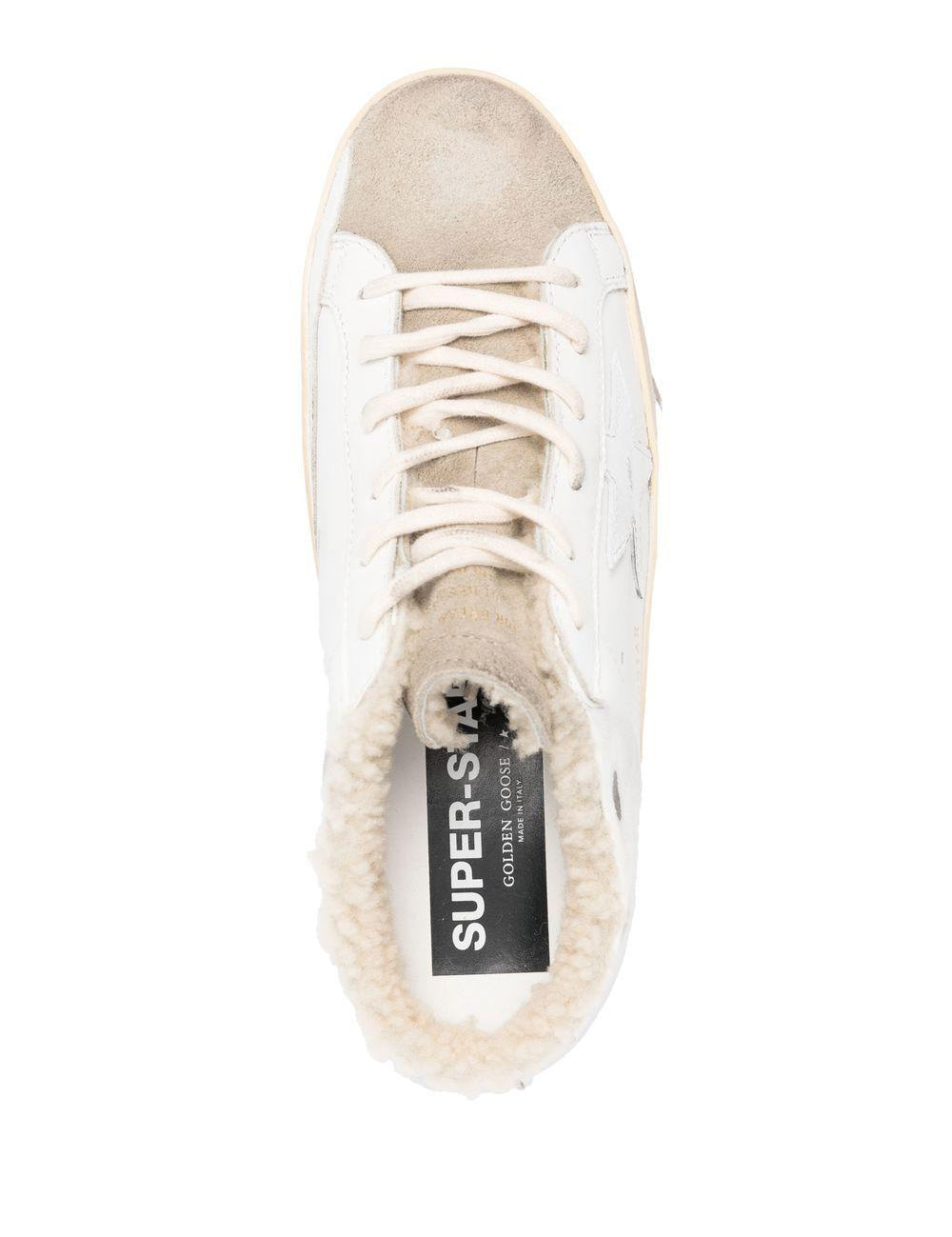 Mules Super Stat in bianco e beige 