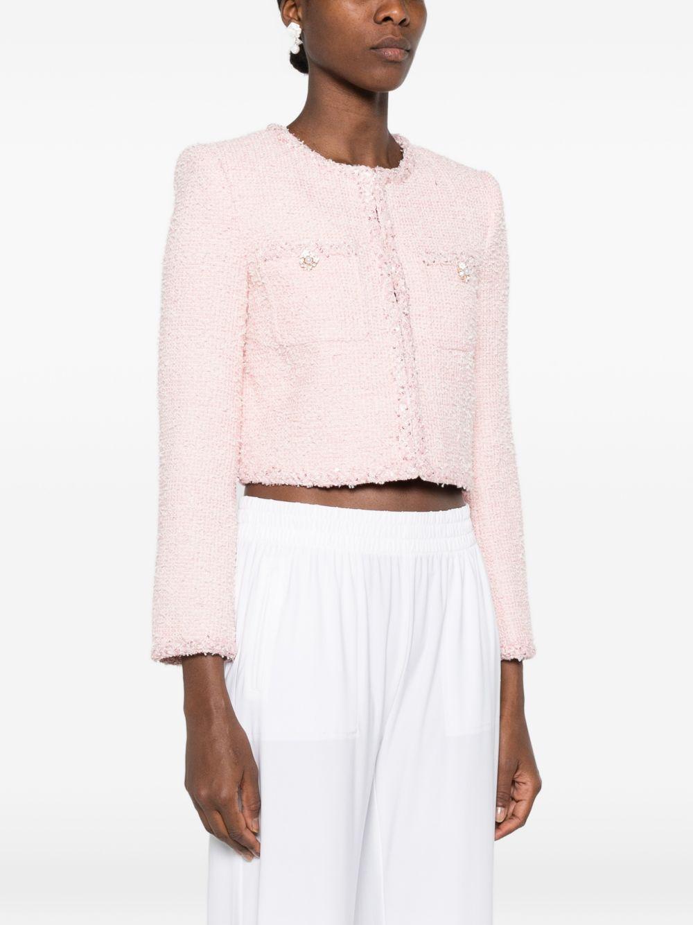 Giacca con paillettes in rosa 