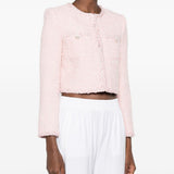 Giacca con paillettes in rosa 