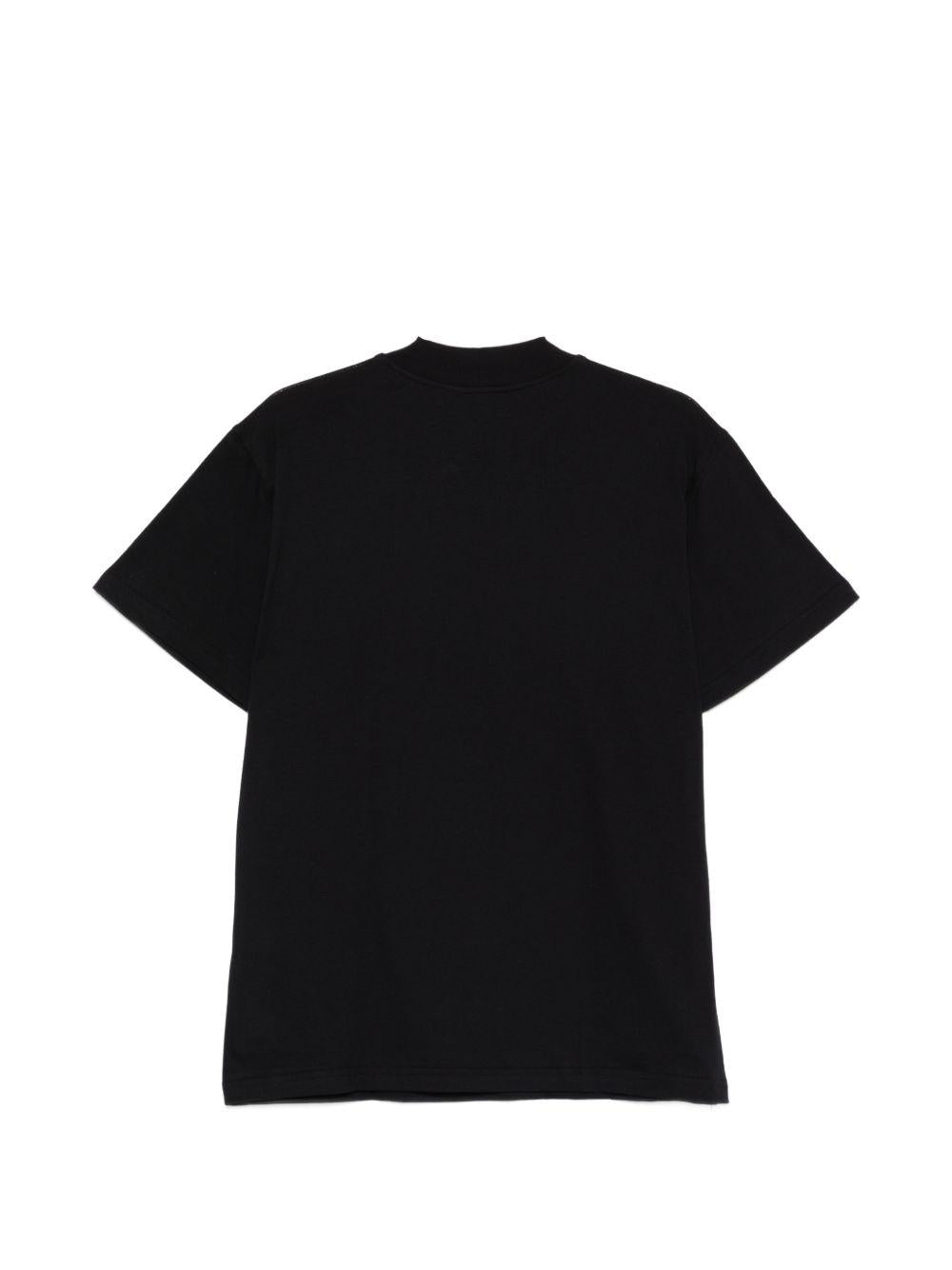 T-shirt a maniche corte in nero 