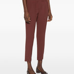 Pantaloni elasticizzati in marrone Brunello cucinelli - donna 