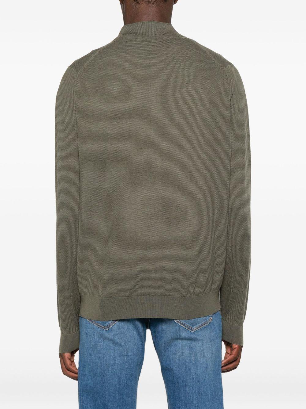 Bomber con zip in verde John smedley - uomo 