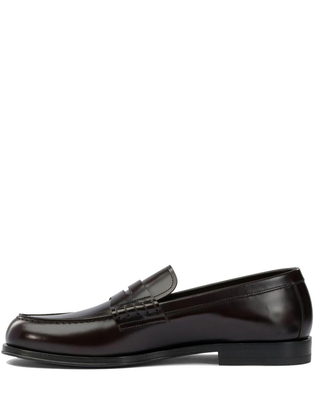 Mocassini in pelle in borgogna Henderson baracco - uomo 
