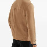Giacca in camoscio in marrone Brunello cucinelli - uomo 