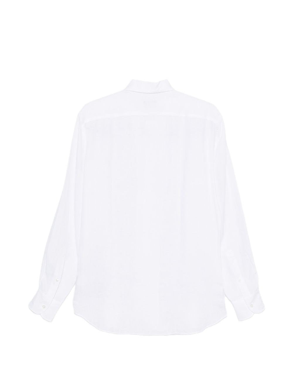 Camicia a maniche lunghe con bottoni in bianco Zegna - uomo 