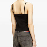 Top T-Hupy-Od in nero Diesel - donna 