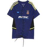 T-shirt a righe con lacci in blu Martine rose - unisex 
