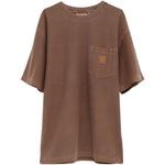 T-shirt con logo in marrone carhartt wip - uomo 