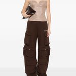 Top senza spalline decorato in beige Giuseppe di morabito - donna 