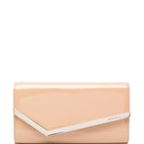 Clutch in pelle lucida emmie in beige Jimmy choo - donna 