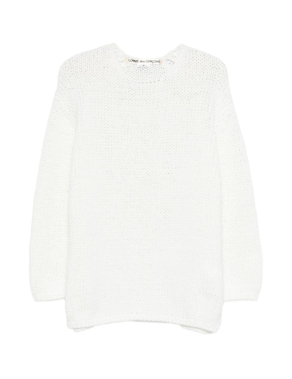 Maglia girocollo in bianco Comme Des Garçons - donna 