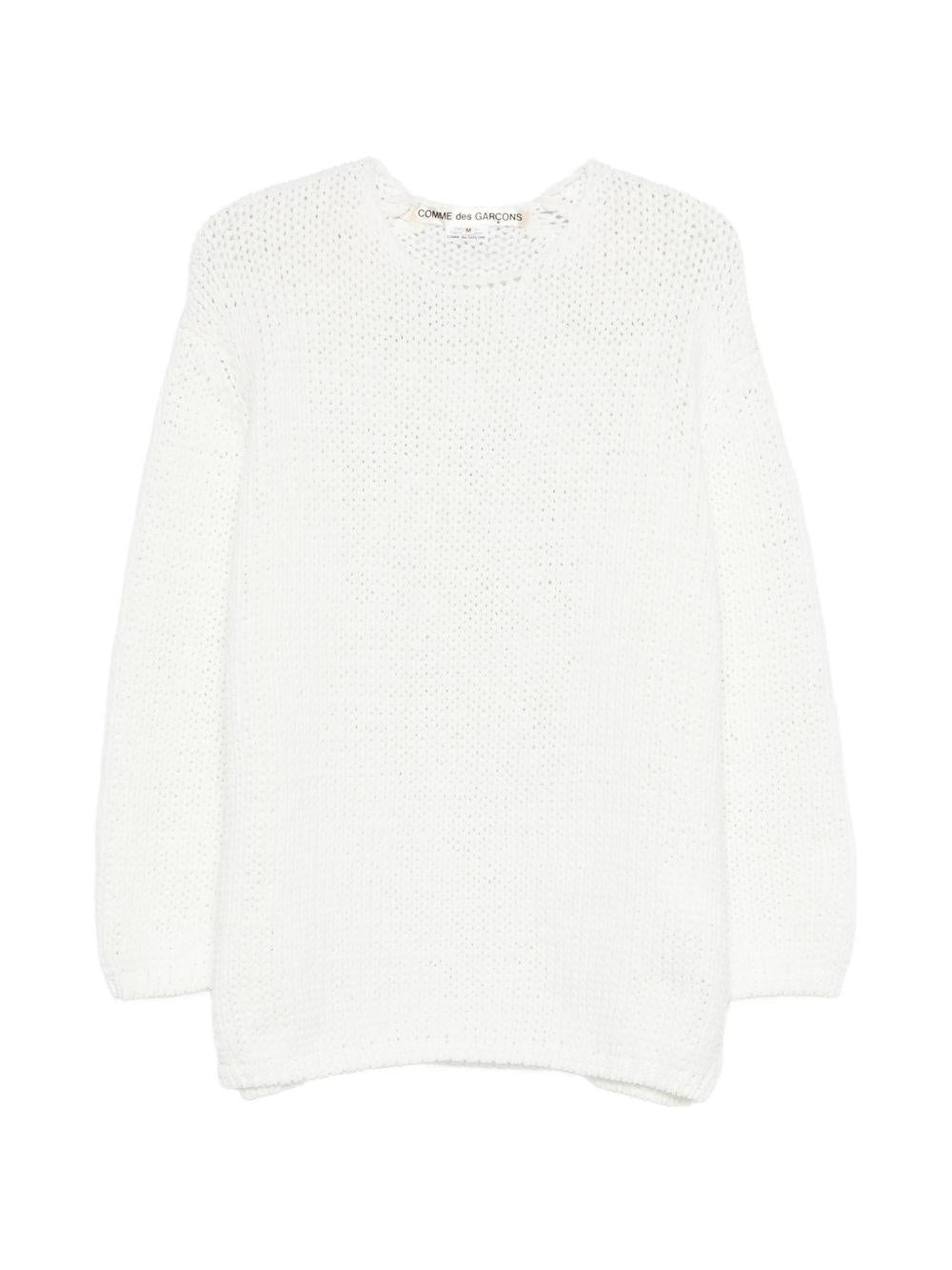 Maglia girocollo in bianco Comme Des Garçons - donna 