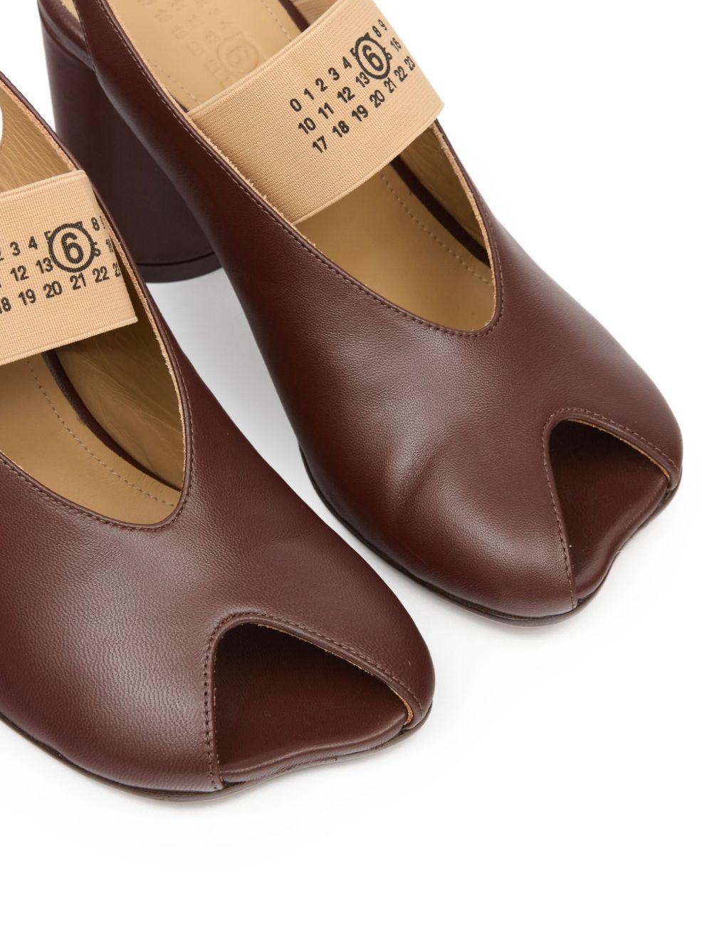 Sandali con punta aperta in marrone Mm6 maison margiela - donna 