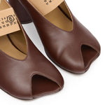 Sandali con punta aperta in marrone Mm6 maison margiela - donna 