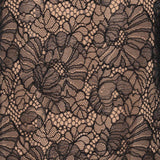 Blusa a collo alto in pizzo in nero 