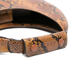 Borsa Moon con effetto pelle di serpente in marrone Staud - donna 