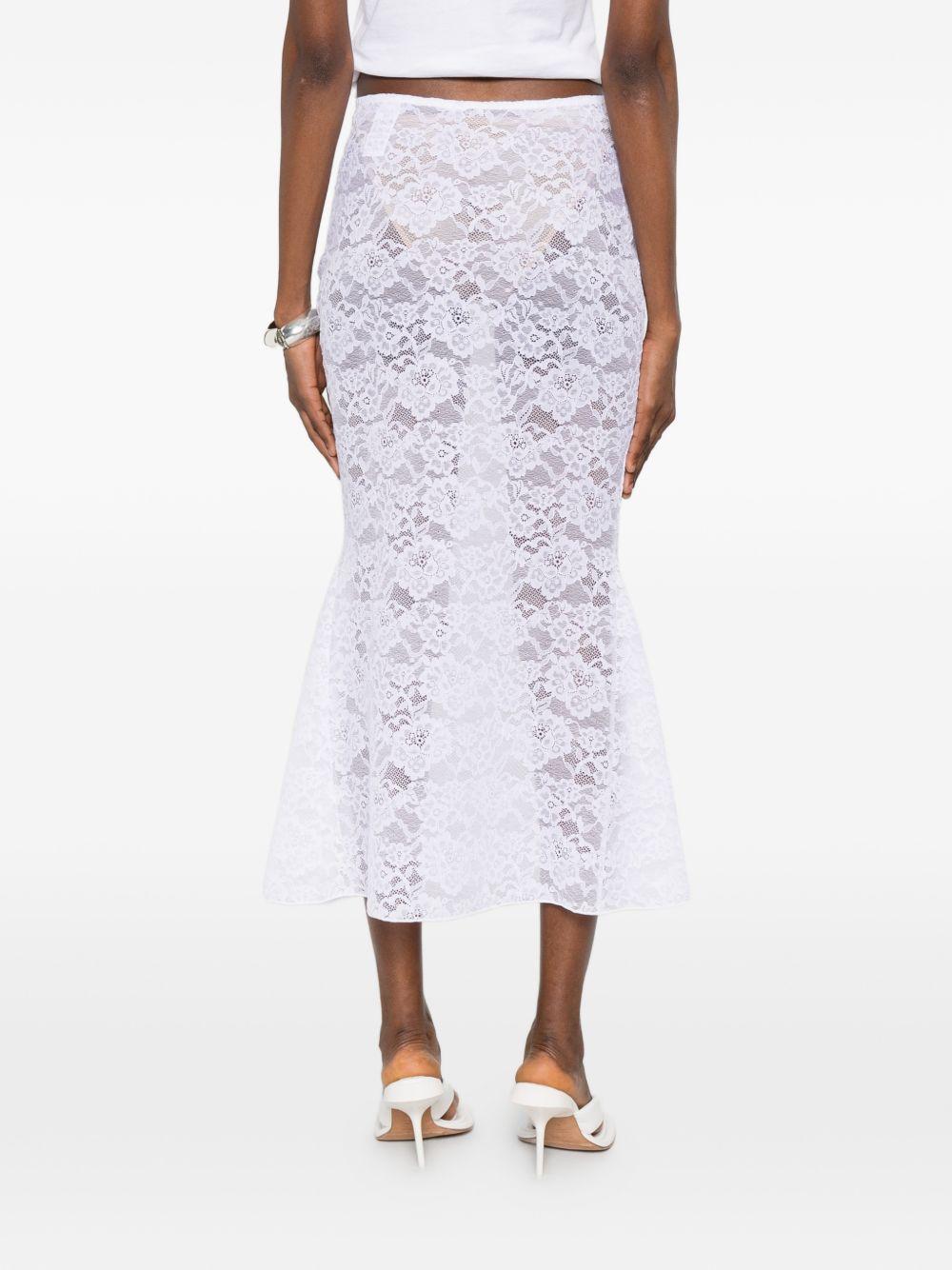 Gonna midi in pizzo in bianco Oséree - donna 