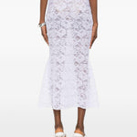 Gonna midi in pizzo in bianco Oséree - donna 