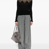 Maglione con bordo di pizzo in nero Ermanno scervino - donna 